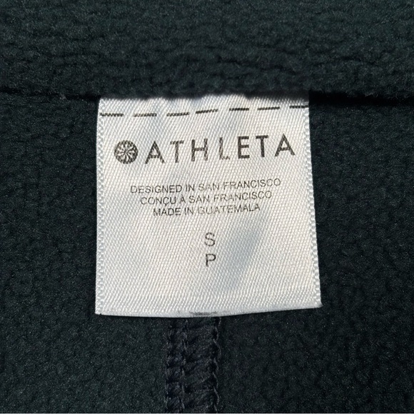 Athleta Altitude Sweatshirt Women’s Small Green Fleece Lined Half 1/2 Zip - Picture 7 of 14